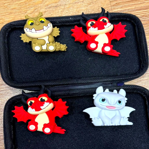 Свингеры ручной работы «Красные дракончики» для карповой рыбалки — набор 4 шт в кейсе