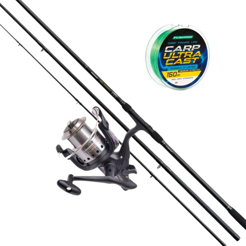 Бюджетний набір для ловлі карпа Flagman Magnum Black Carp 3.9 + Подарок Ліска 150м 