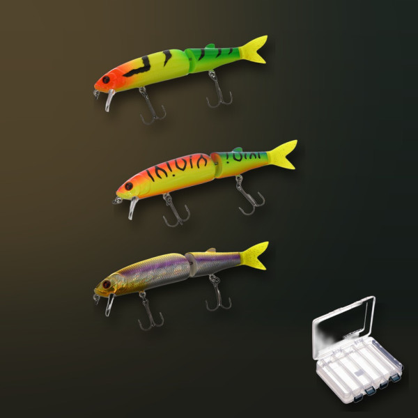 Набор воблеров Flagman Swim Spark 113SP на щуку, 3 шт + коробка