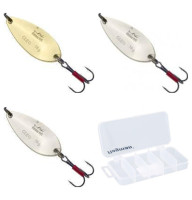 Набор блесен Fishing ROI Cleo 9 г на окуня и щуку, 3 шт + коробка