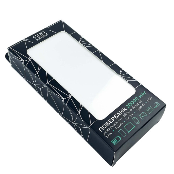 Повербанк ZIZ 20000 мАч 30W QC с индикатором для ноутбуков и телефонов