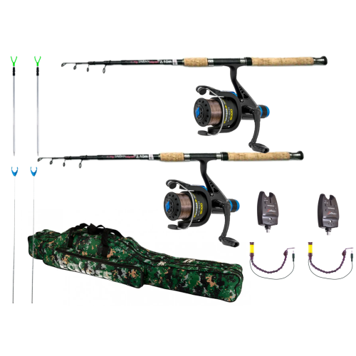 Антикризовий універсальний рибальський набір Bratfishing на 2 вудилища, 2 котушки, чохол, сигналізатори та свінгери 3