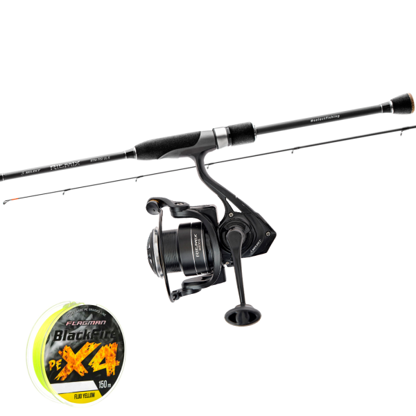 Готовий набір Спінінгове вудлище Select Ritmix + Котушка Select Ritmix + подарунок Шнур Blackfire PE X-4