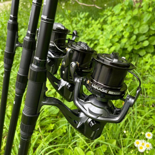 Набір для коропової риболовлі на три вудилища Fishing ROI Mirage 3.5Lb Black