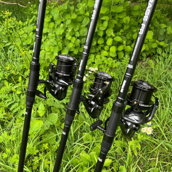 Набір для коропової риболовлі на три вудилища Fishing ROI Mirage 3.5Lb Black