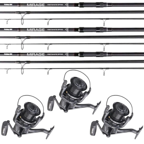 Набор для карповой рыбалки на три удилища Fishing ROI Mirage 3.5Lb Black