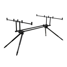Род-под для 4 вудилищ Carp Pro Black, алюмінієвий, регульований, без пластику, компактний, з чохлом, для фідера та карпової ловлі