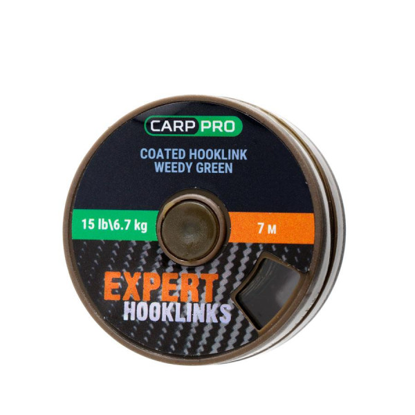 Поводковый матеріал в обплетенні Carp Pro 15 lb 7 м зелений