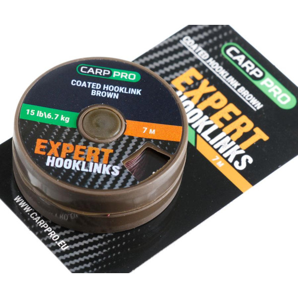 Поводковый матеріал в обплетенні Carp Pro 15 lb 7 м коричневий