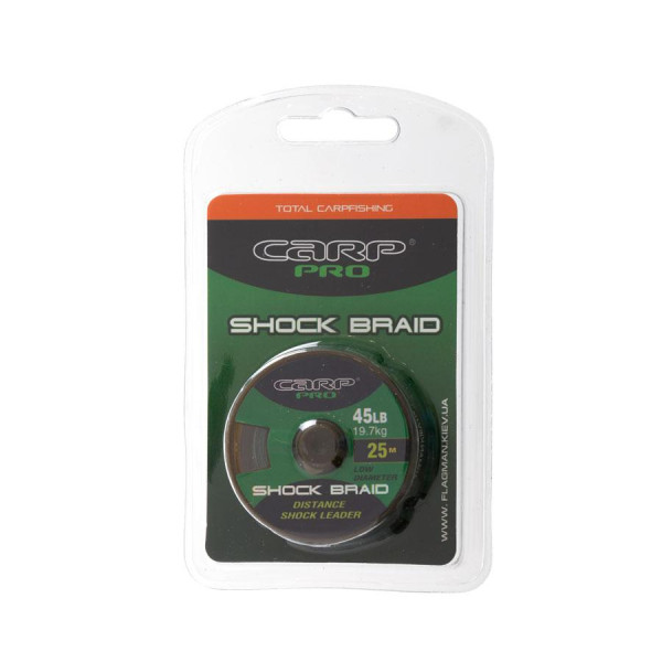 Шок-лідер Carp Pro Shock Braid 45 lb 25 м