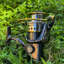Котушка спінінгова Ryobi Ecusima 4000, 6+1 підшипник, алюмінієва шпуля з покриттям, кулісний механізм, міцний корпус, передній фри