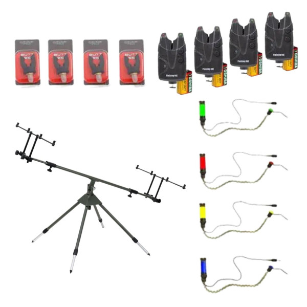 Род-под набір Carp Pro Neo на 4 вудлища + 4 сигналізатори + 4 свінгери + подарунки