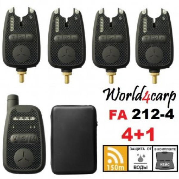 Набор сигнализаторов FA212-4 с пейджером 4+1 с Антивором
