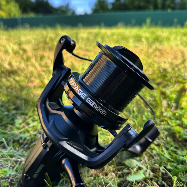 Карповая катушка Fishing ROI Mirage BT9000 с байтраннером, 6+1 подшипник, алюминиевая шпуля, передний фрикцион