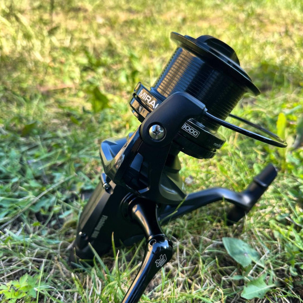Карповая катушка Fishing ROI Mirage BT9000 с байтраннером, 6+1 подшипник, алюминиевая шпуля, передний фрикцион