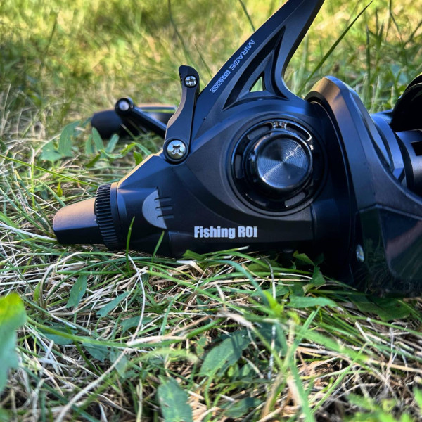 Карповая катушка Fishing ROI Mirage BT9000 с байтраннером, 6+1 подшипник, алюминиевая шпуля, передний фрикцион