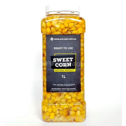 Кукурудза для риболовлі готова Sweet Corn 1 л — прикормка та насадка для коропа, сазана, білої риби, поживна, яскрава, ефективна
