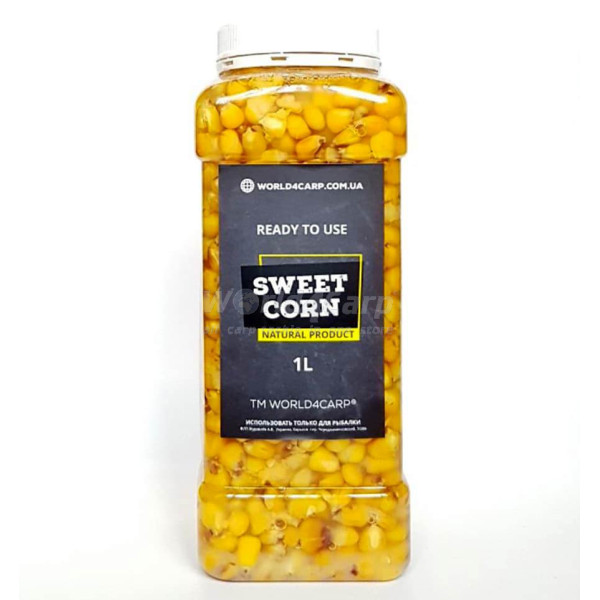 Кукурудза для риболовлі готова Sweet Corn 1 л — прикормка та насадка для коропа, сазана, білої риби, поживна, яскрава, ефективна