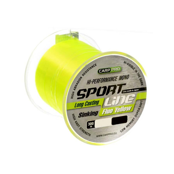 Леска CARP PRO Sport Line Fluo Yellow  300M 0,310 mm