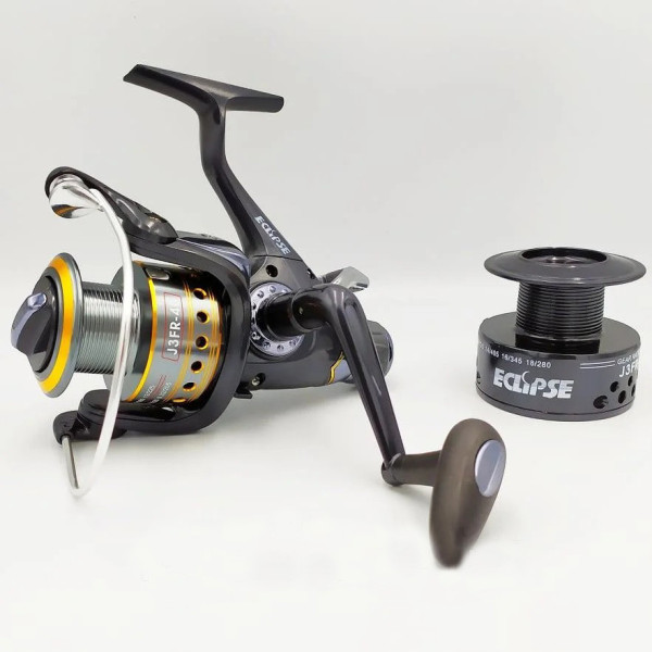 Карповая катушка с байтраннером Eclipse J-3FR 6000, Long Cast шпуля, 7+1 подшипник, графитовый корпус