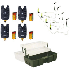 Сигналізатори World4Carp 4 шт. + Свінгера 4 шт. + ЯЩИК + ПОДАРУНОК