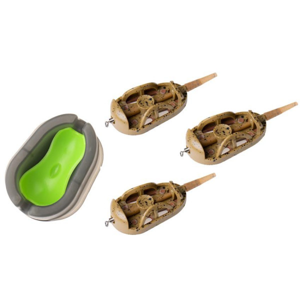 Фидерный набор Fishing ROI (3 кормушки+прессформа) 50g+50g+60g