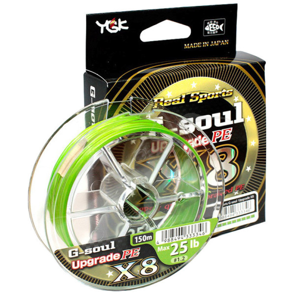 Шнур YGK G-Soul X8 Upgrade 150m (салат.) #1.2/25lb