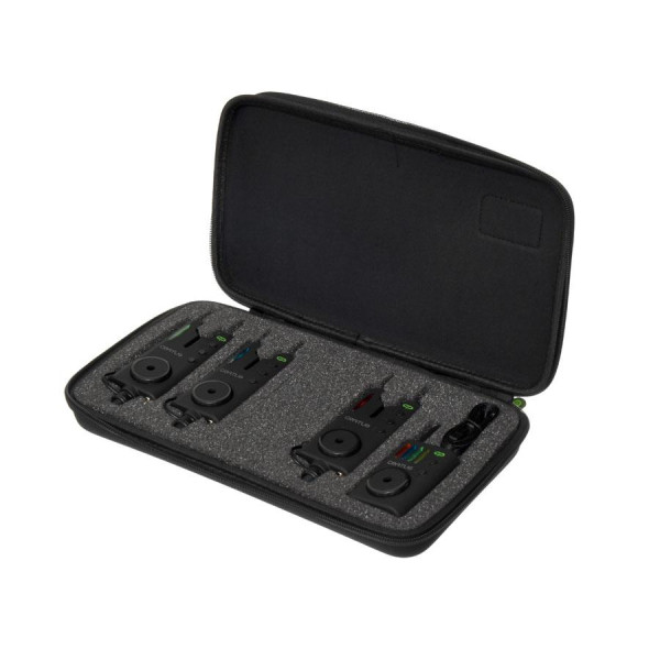 Електронні сигналізатори Carp Pro Cratus 3+1 з ресивером, LED індикатори, регулювання гучності та чутливості, захист вудилища