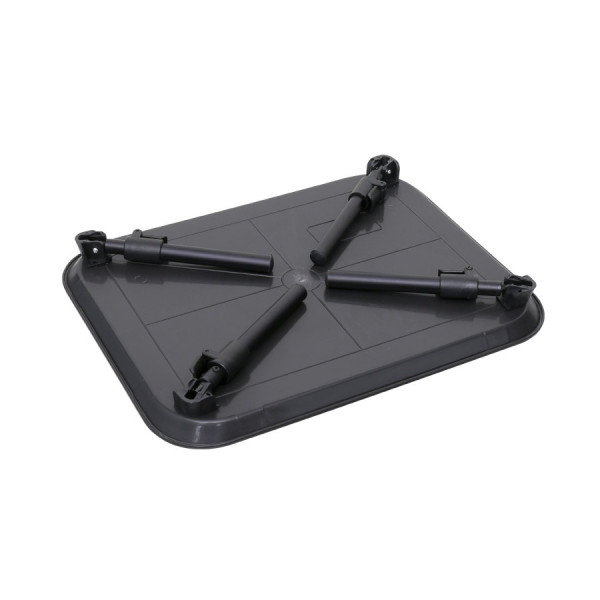 Стіл карповий монтажний Carp Pro Black Plastic Table L 45x35 см, регульовані ніжки, чорний