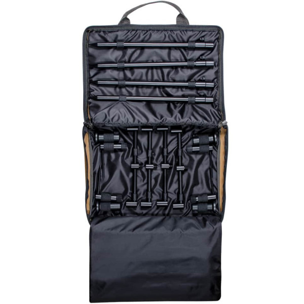 Набор телескопических стоек и бузбаров для 2 удилищ World4Carp Stand Kit Universal 4, алюминий, чёрный матовый