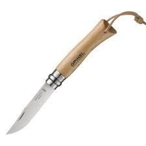 Нож Opinel №7 Trekking — складной туристический нож из нержавеющей стали Sandvik 12C27, деревянная рукоятка, з