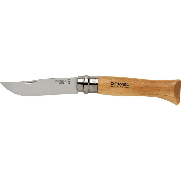 Ніж складаний Opinel №8 VRI, туристичний, лезо з нержавіючої сталі Sandvik 12C27, фіксатор Virobloc, дерев’яна ручка, Франція