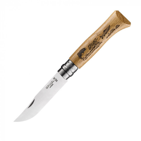 Нож Opinel №8 VRI "Форель", дуб
