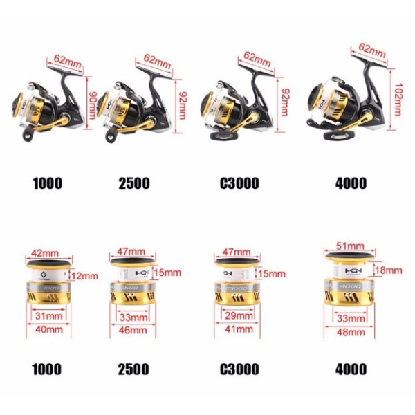 Катушка спин Shimano Sahara 2500S FI HG, 4+1, 6.2:1