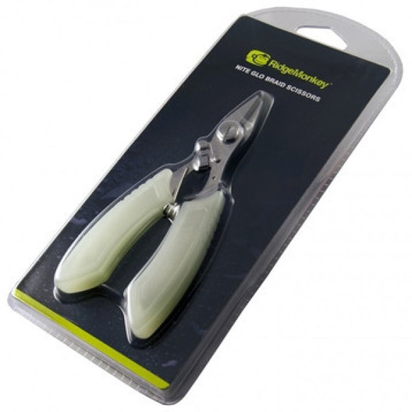 Кусачки для шнура и лески RidgeMonkey Nite-Glo Braid Scissors