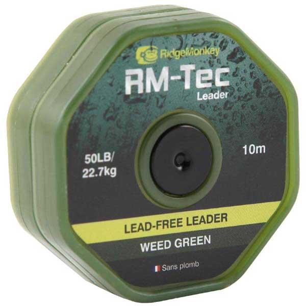 Лідкор RidgeMonkey RM-Tec Lead Free Leader Weed Green 50lb 10м