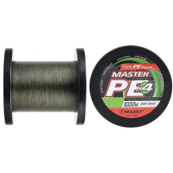 Шнур Select Master PE 1000m 0.27mm 33кг темн.-зел.