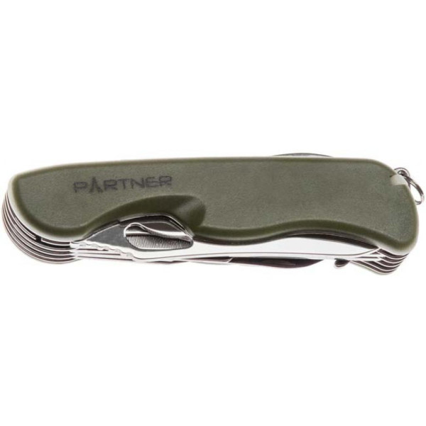 Нож мультитул многофункциональный складной PARTNER HH042014110 OL к:olive
