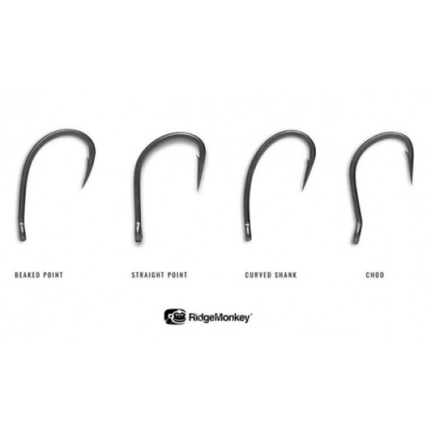 Крючок карповый RidgeMonkey Ape-X Straight Point Barbed size 6