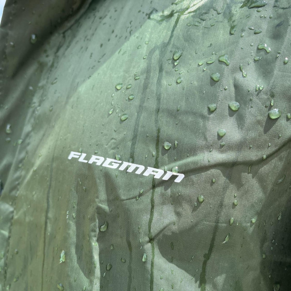 Плащ-дождевик Flagman Max Protection универсальный зелёный с капюшоном L
