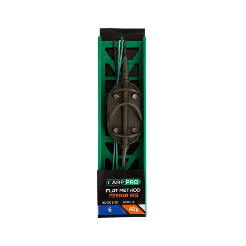 Готова оснастка на льодкорі Carp Pro Flat Method Feeder No6 40 г
