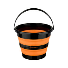 Відро складне Forrest Folding Bucket 10 л, силіконове, оранжеве, компактне, для риболовлі, туризму та транспортування води