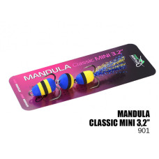 Силіконова приманка Мандула Classic Mini 3,2" (7,5 см), 3 сегменти, колір 901, уловиста для щуки та окуня