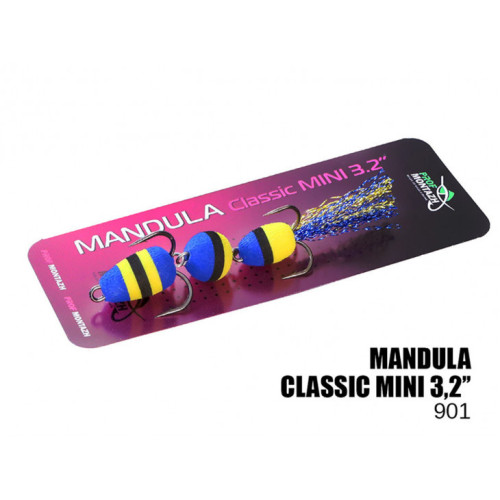 Силиконовая приманка Мандула Classic Mini 3,2" (7,5 см), 3 сегмента, цвет 901, уловистая для щуки и окуня