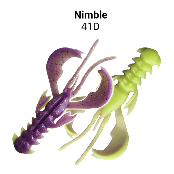 Силікон Crazy Fish Nimble 2" — рак з активними клешнями, 50-50-41d-6-F, кальмар, ефективна приманка для хижої риби