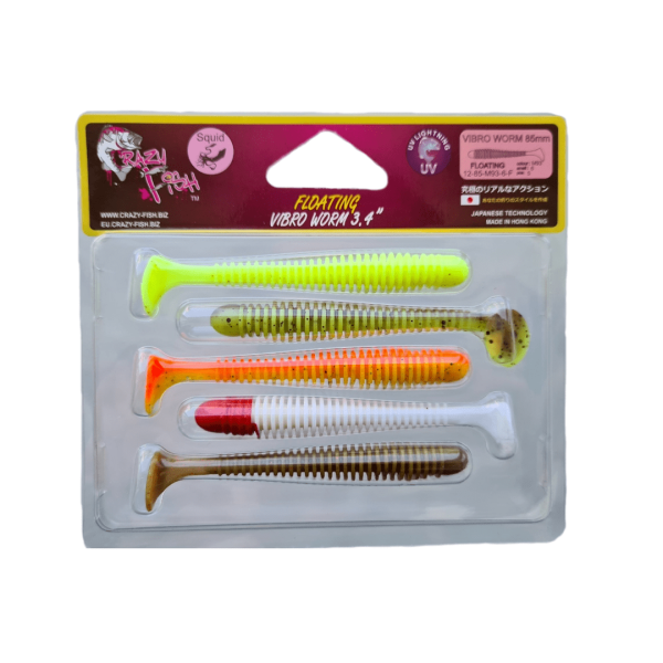 Силікон Vibro worm 3.4" 12-85-M93-6-F кальмар