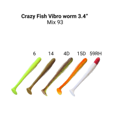 Силікон Vibro worm 3.4" 12-85-M93-6-F кальмар