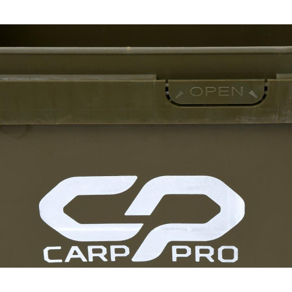 Відро для прикормки CARP PRO CPSB17L 17 л із кришкою, прямокутне, міцний пластик, металевa ручка, для сподового підгодовування
