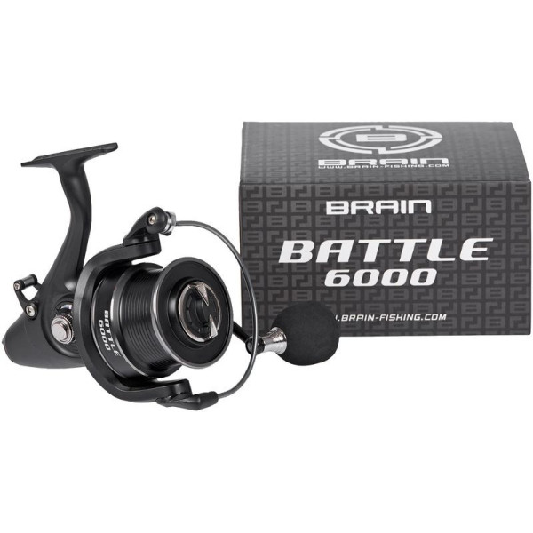 Котушка карпова Brain Battle 7000 6+1B Screw Handle з байтраннером