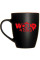 Кухоль керамічний World4Carp Black&Red Mug, 350 мл. Чорний матовий, для риболовлі, з логотипом.